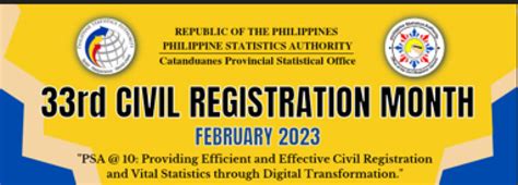 psa virac catanduanes|PSA leads celebration of Civil Registration Month in Catanduanes.